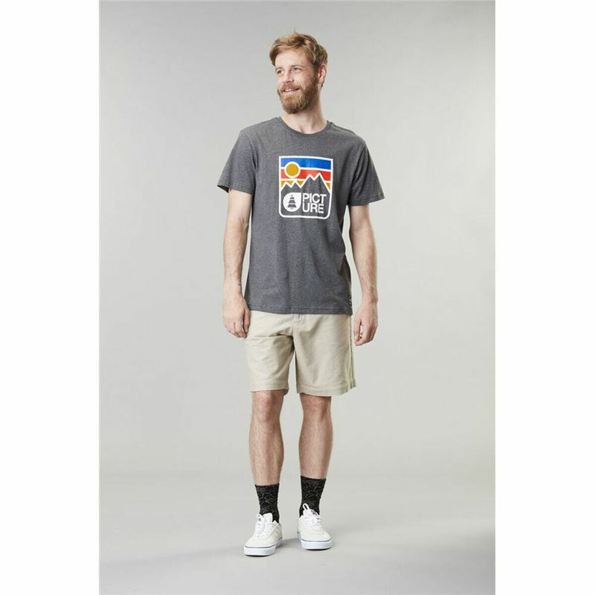 Maglia a Maniche Corte Uomo Picture Nausta Grigio scuro