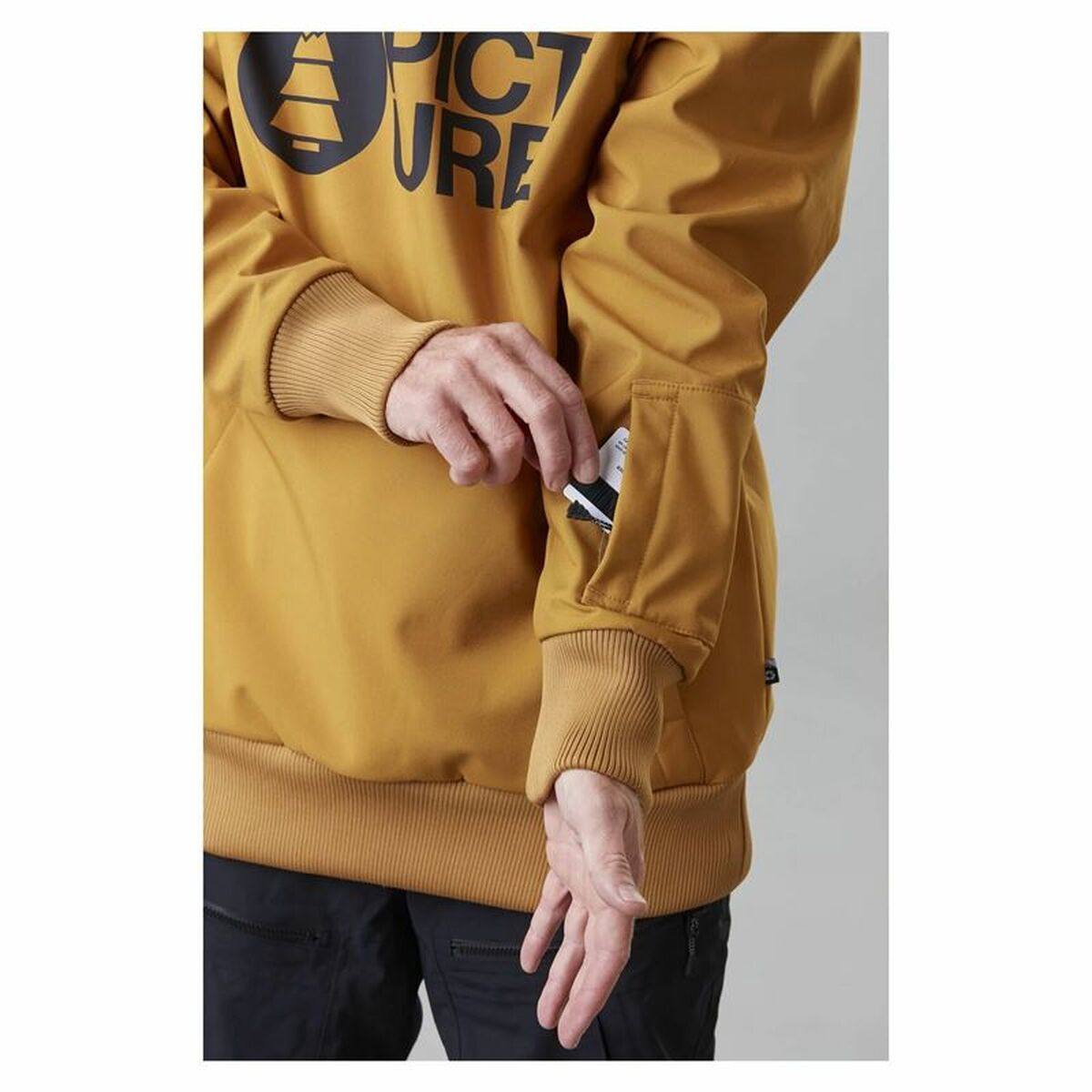 Felpa con Cappuccio Uomo Picture Giallo
