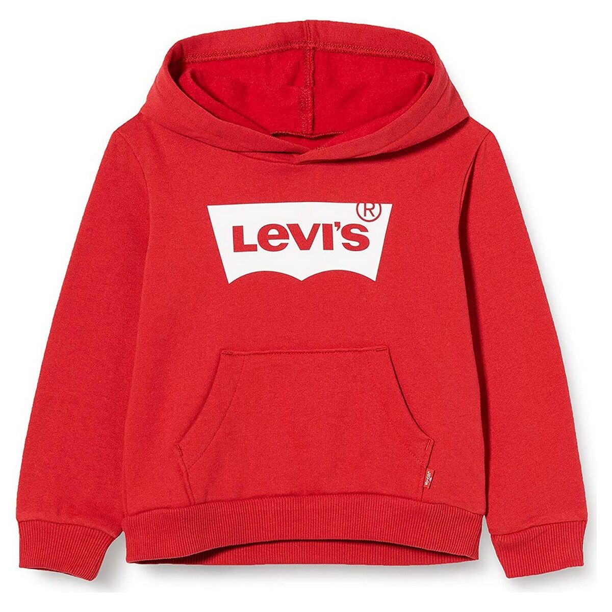 Felpa con Cappuccio Unisex Levi's Batwing Screenprint Boy Rosso