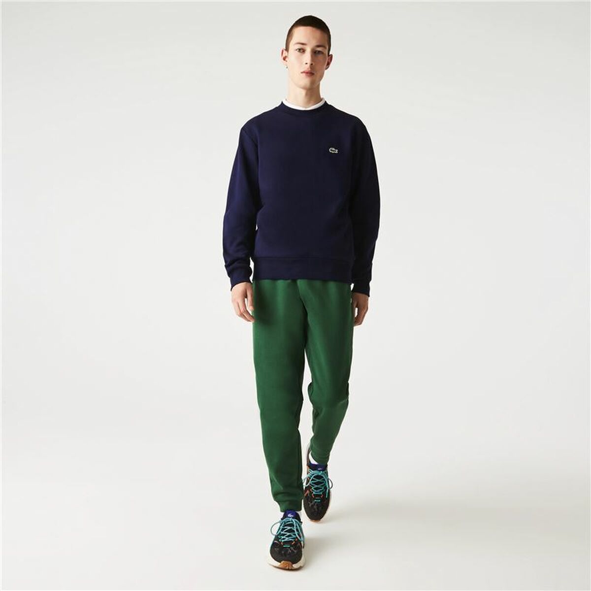 Felpa senza Cappuccio Uomo Lacoste Blu scuro