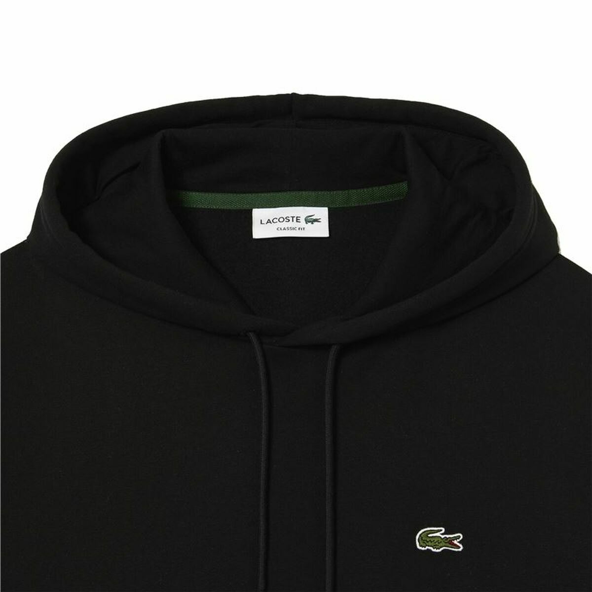 Felpa con Cappuccio Uomo Lacoste Nero