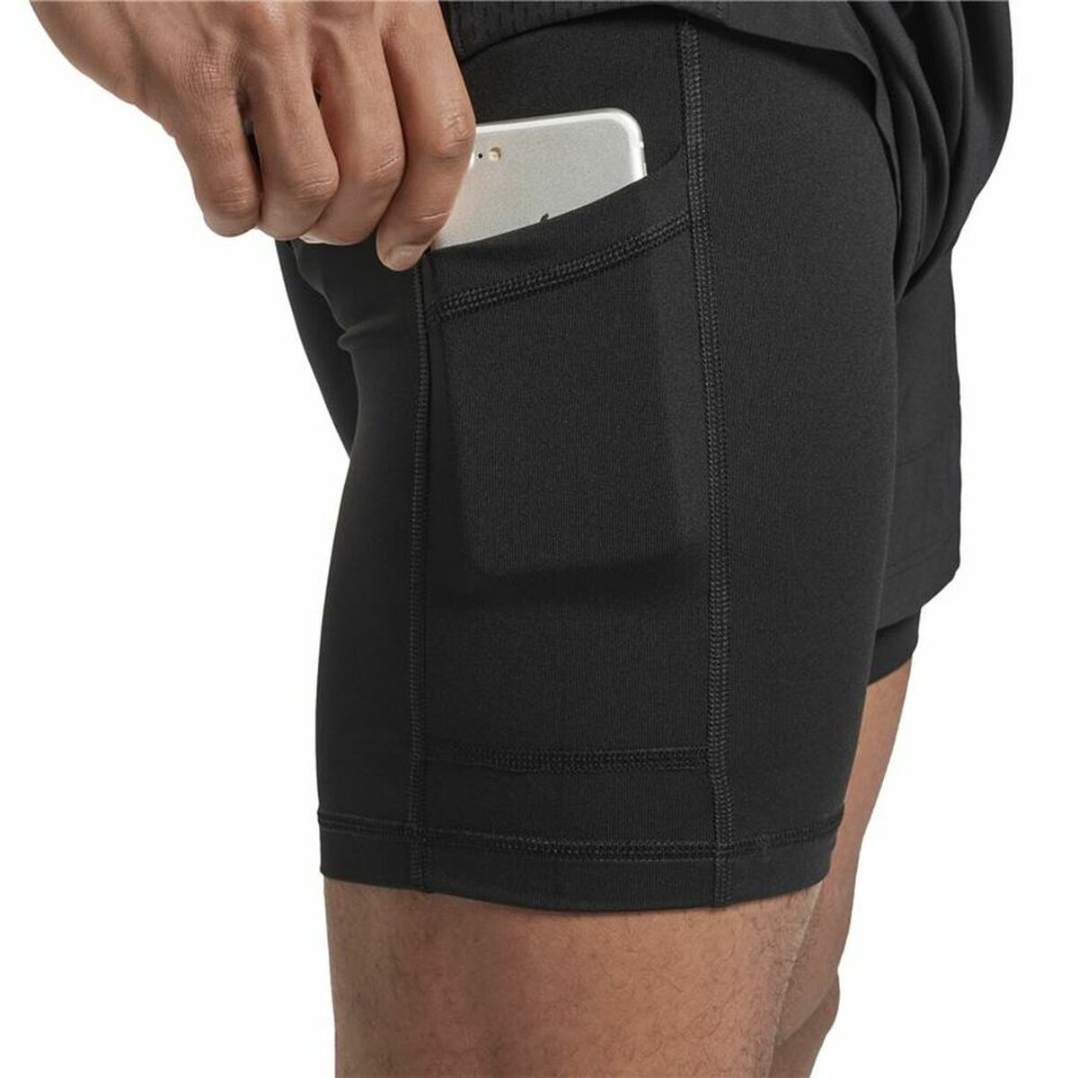 Pantaloni Corti Sportivi da Uomo Reebok Running Essentials Nero