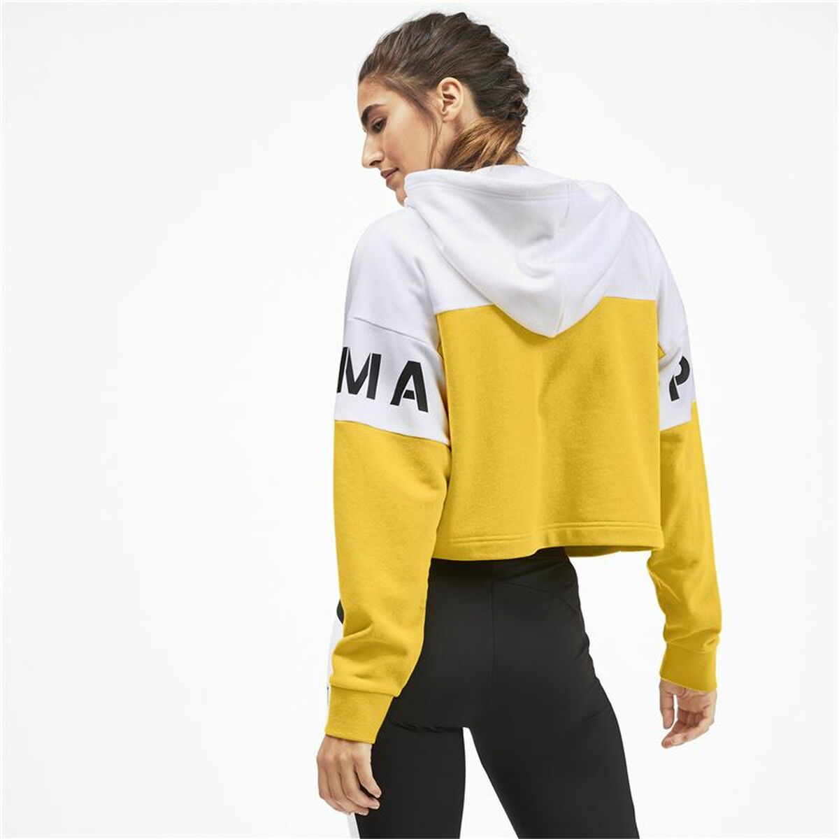 Felpa con Cappuccio Donna Puma XTG Giallo