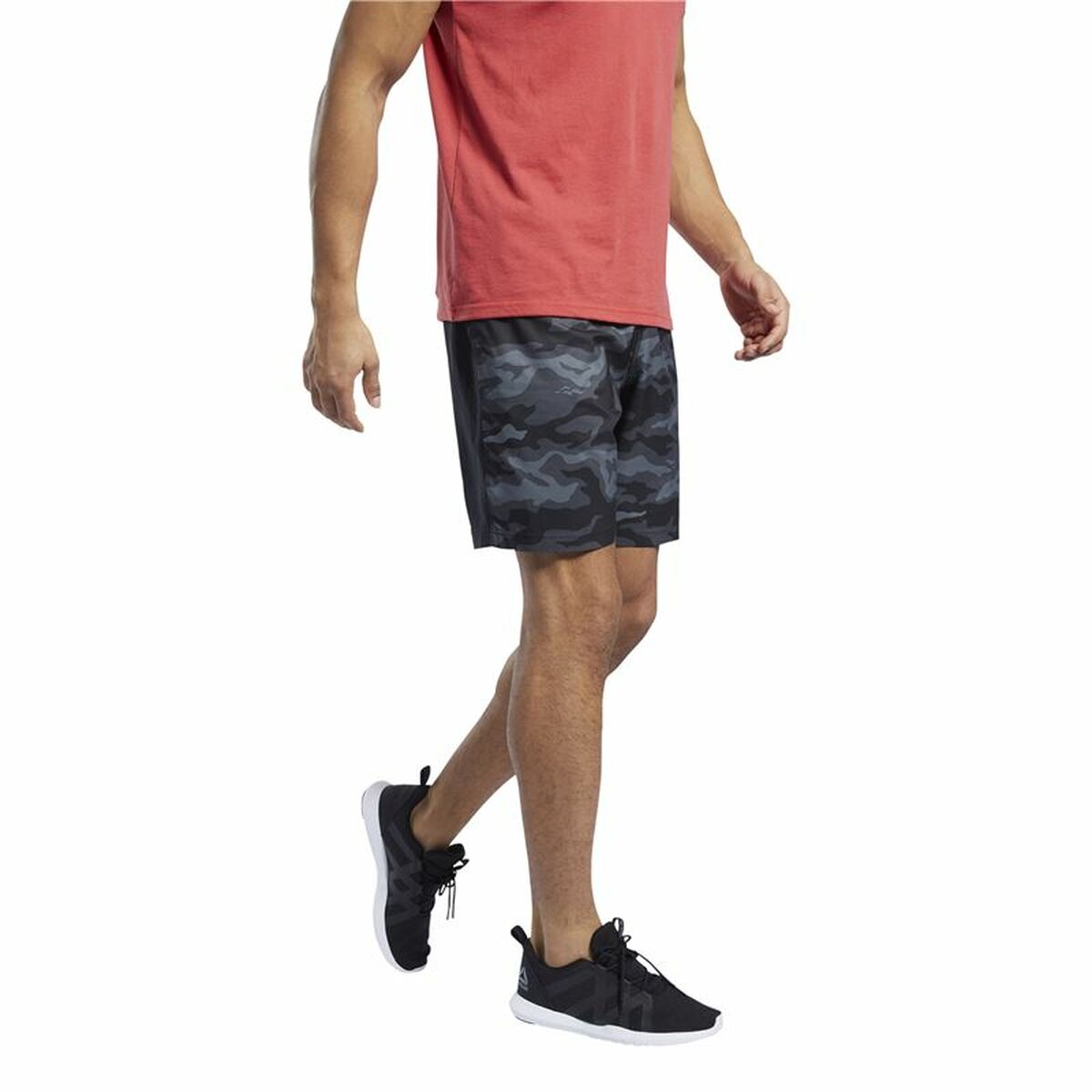 Pantaloni Corti Sportivi da Uomo Reebok Workout Ready Graphic Nero