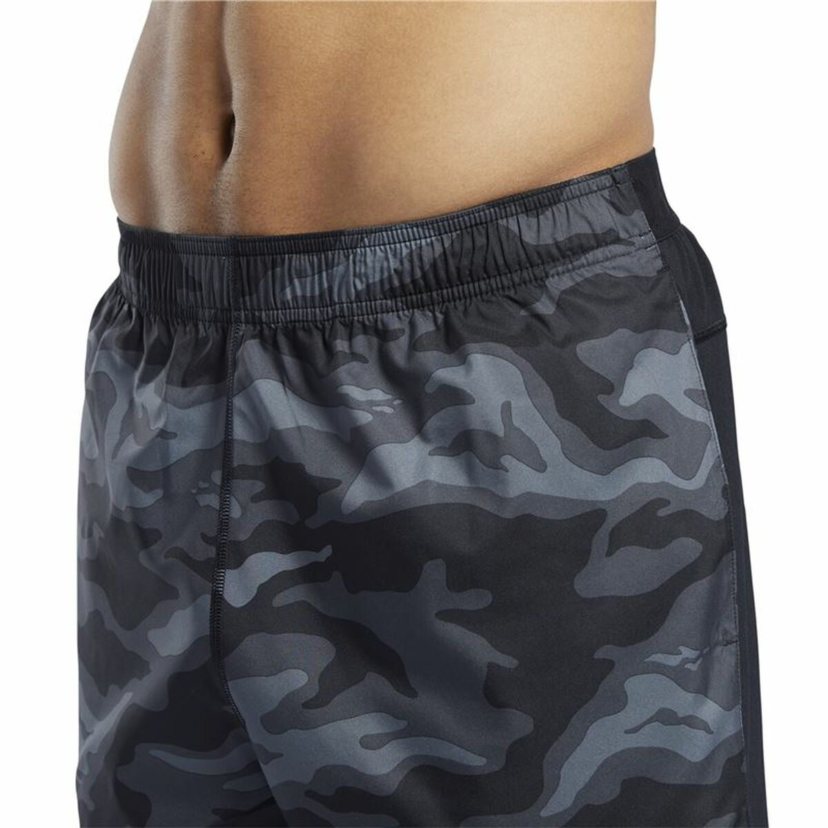 Pantaloni Corti Sportivi da Uomo Reebok Workout Ready Graphic Nero