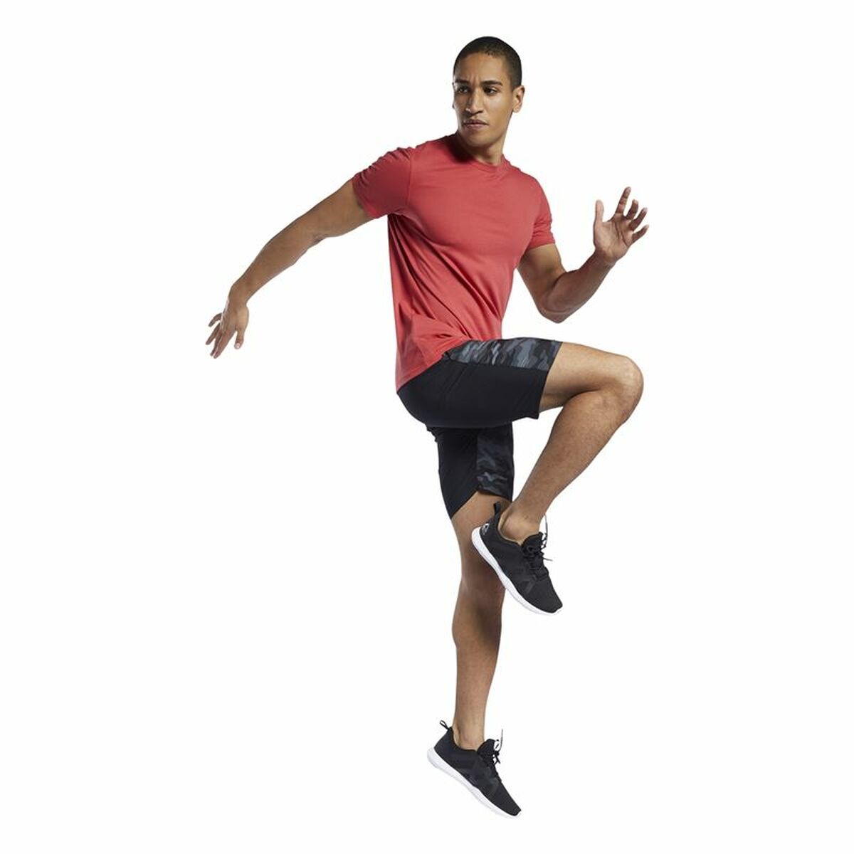 Pantaloni Corti Sportivi da Uomo Reebok Workout Ready Graphic Nero