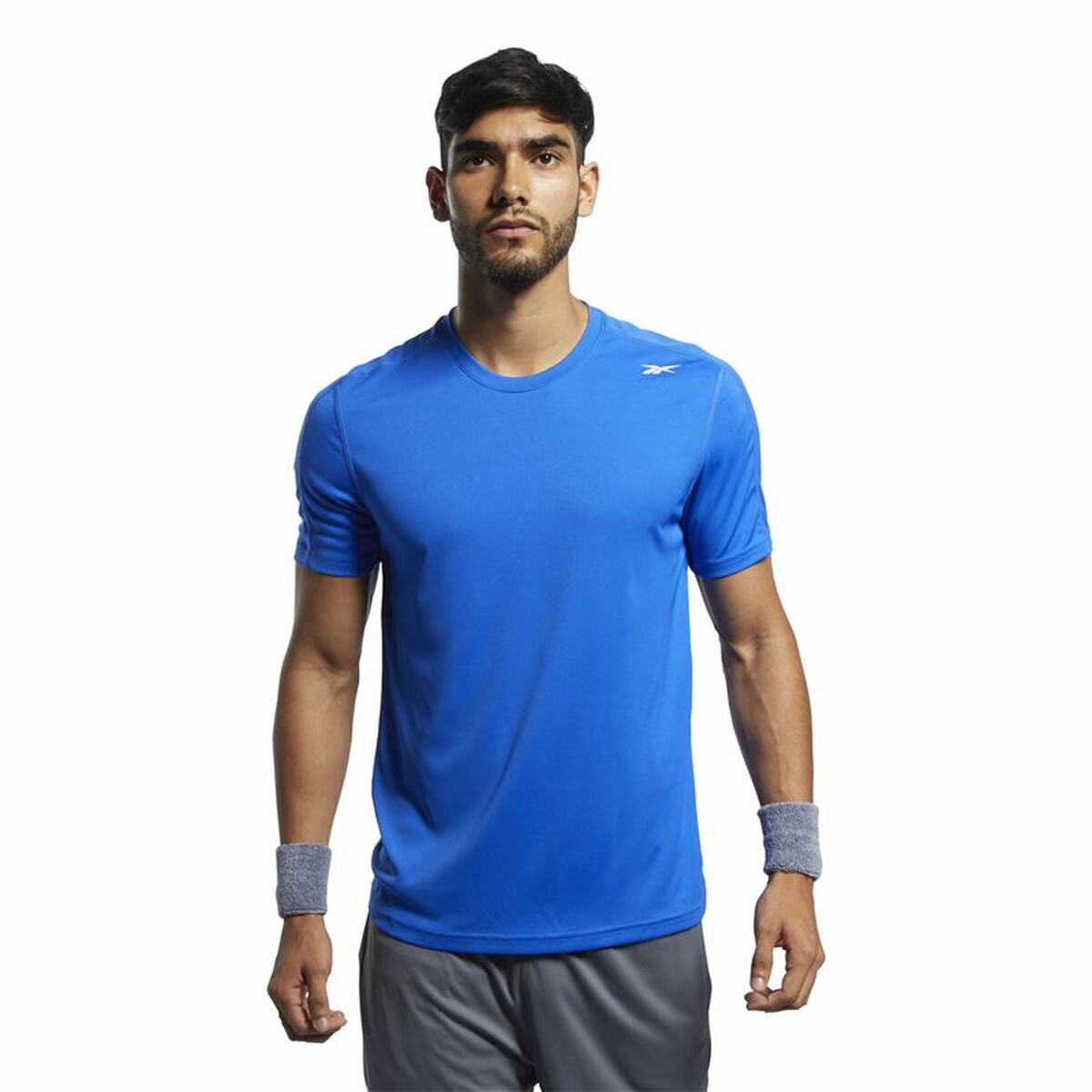 Maglia a Maniche Corte Uomo Reebok Workout Ready Tech Azzurro