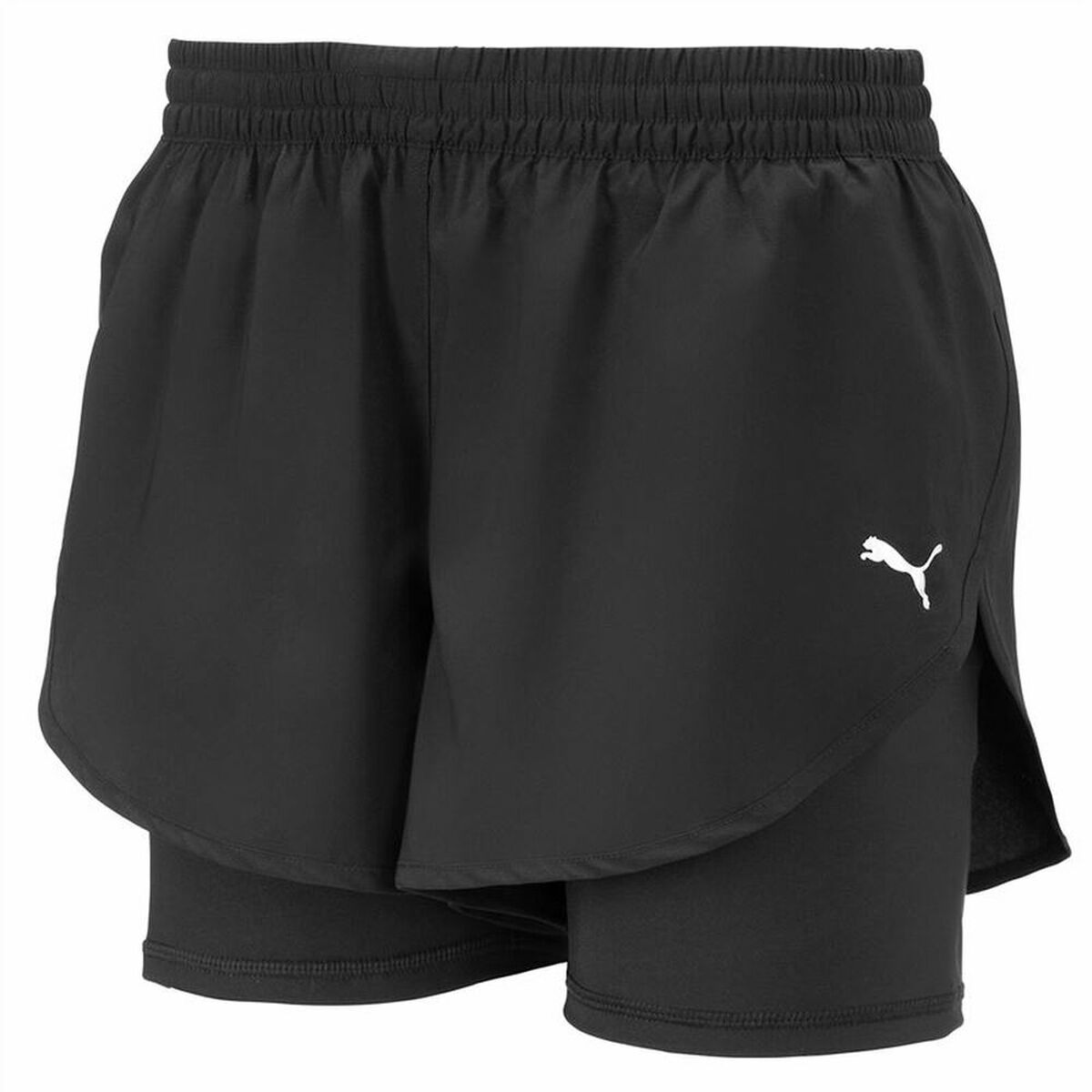 Pantaloncini Sportivi da Donna Puma 2 in 1 Nero Donna