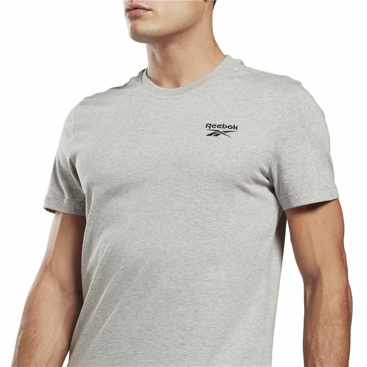 Maglia a Maniche Corte Uomo Reebok Identity Grigio