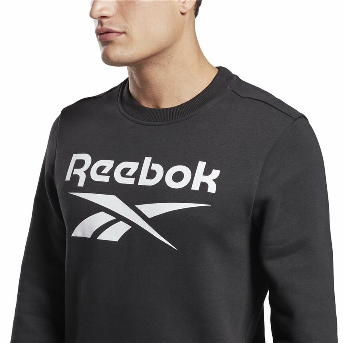 Felpa senza Cappuccio Uomo Reebok Identity Nero