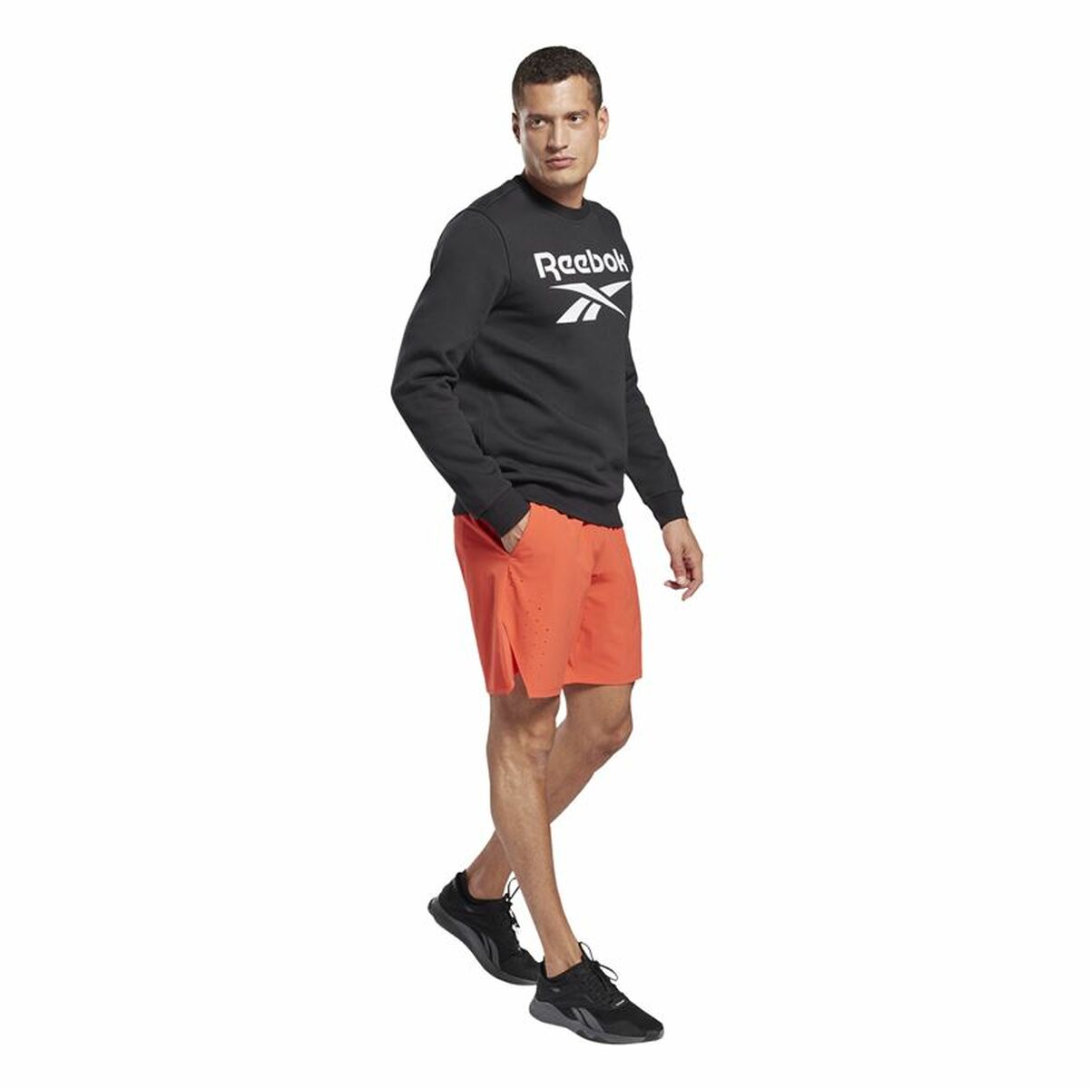 Felpa senza Cappuccio Uomo Reebok Identity Nero