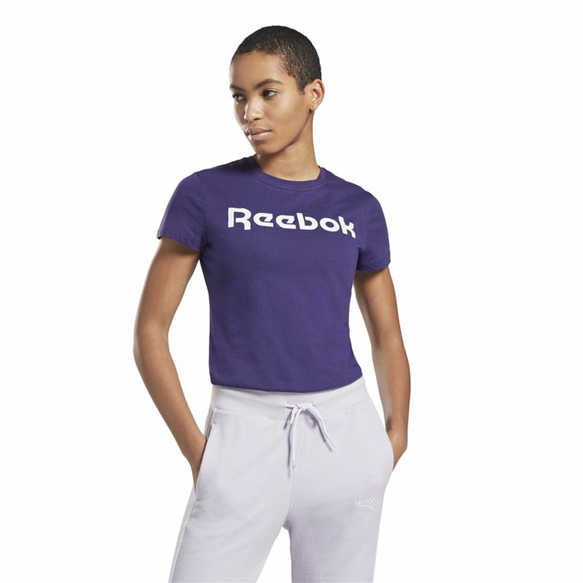 Maglia a Maniche Corte Donna Essentials Graphic Reebok Viola