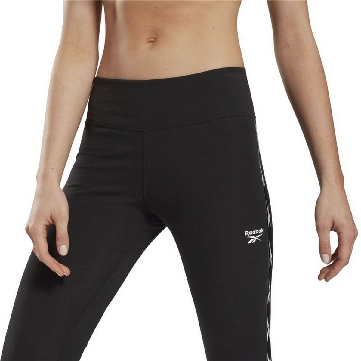 Leggings Sportivo da Donna Reebok Vector Tape Nero