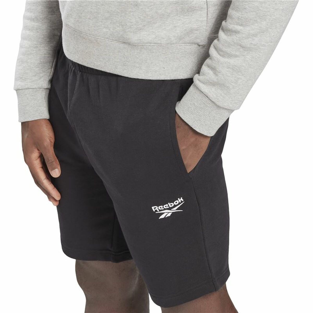 Pantaloni Corti Sportivi da Uomo Reebok Identity  Nero