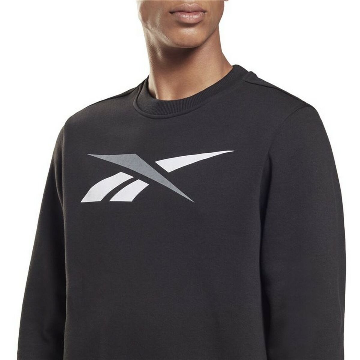 Felpa senza Cappuccio Uomo Reebok Essentials Vector Nero