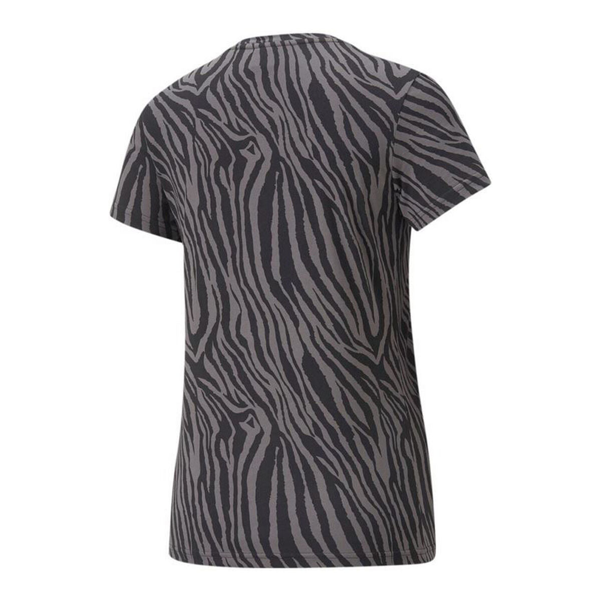 Maglia a Maniche Corte Donna Puma Essentials Tiger AOP Grigio Nero