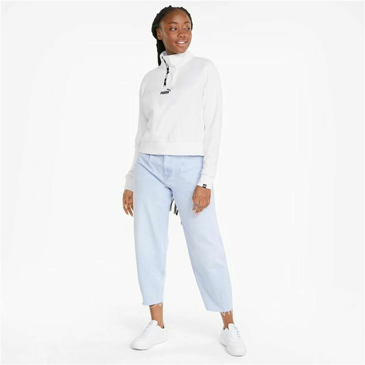 Felpa senza Cappuccio Donna Puma Tape Half-Placket W