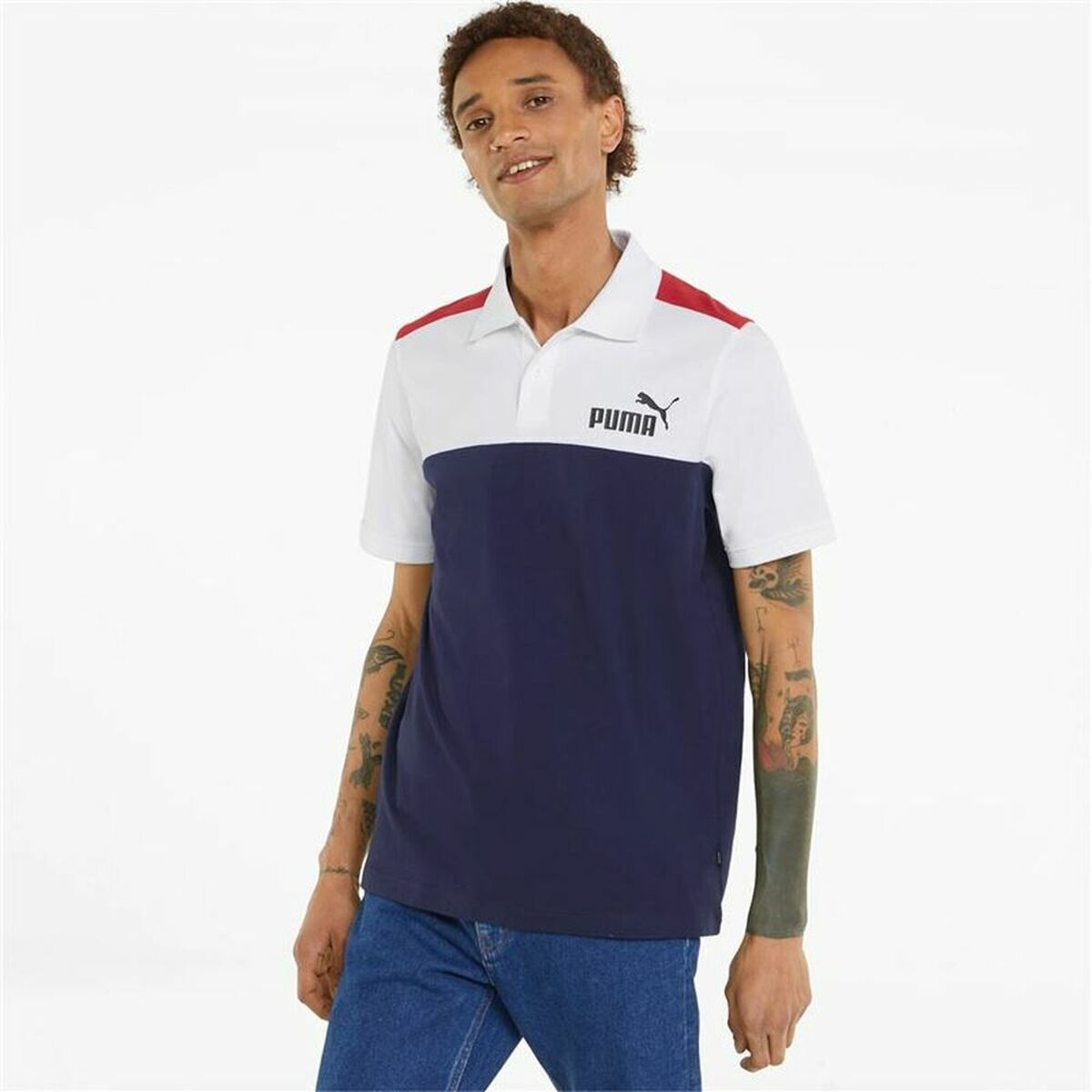 Maglia a Maniche Corte Uomo Puma Essentials+ Block M
