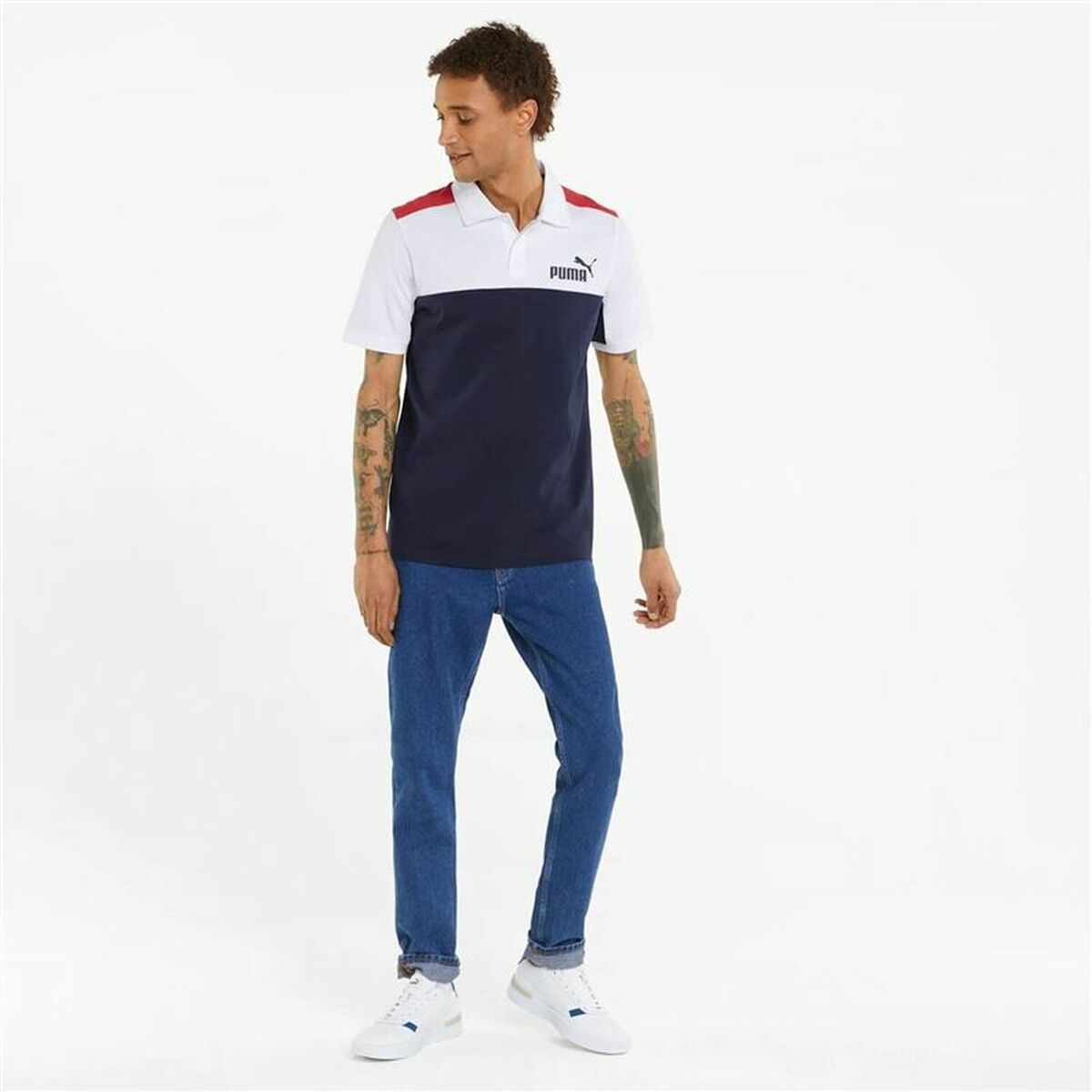 Maglia a Maniche Corte Uomo Puma Essentials+ Block M