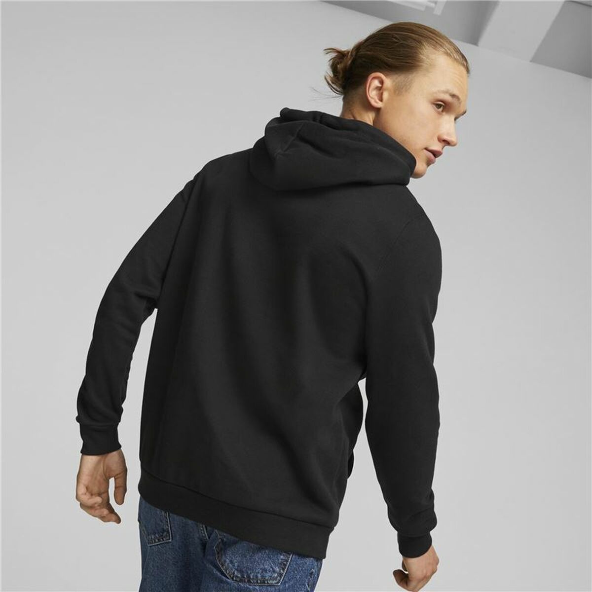 Felpa con Cappuccio Uomo Puma Nero