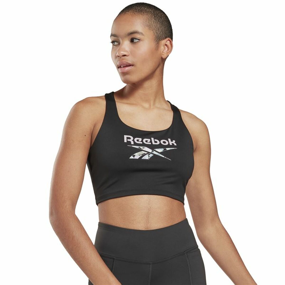 Reggiseno Sportivo Reebok Yoga Floral Nero
