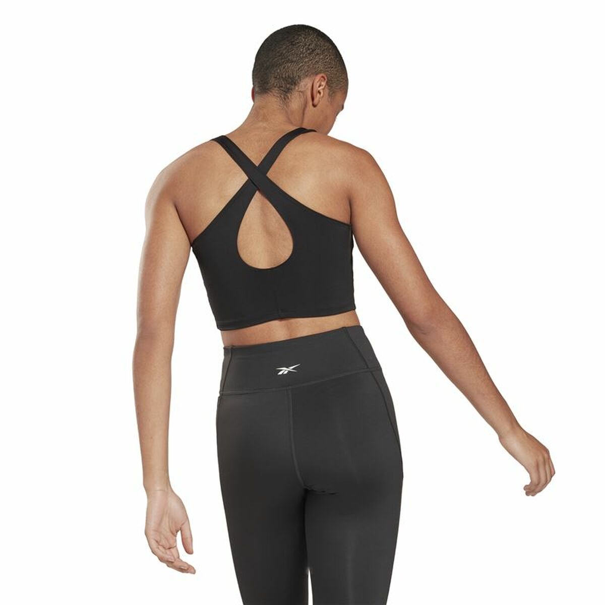 Reggiseno Sportivo Reebok Yoga Floral Nero
