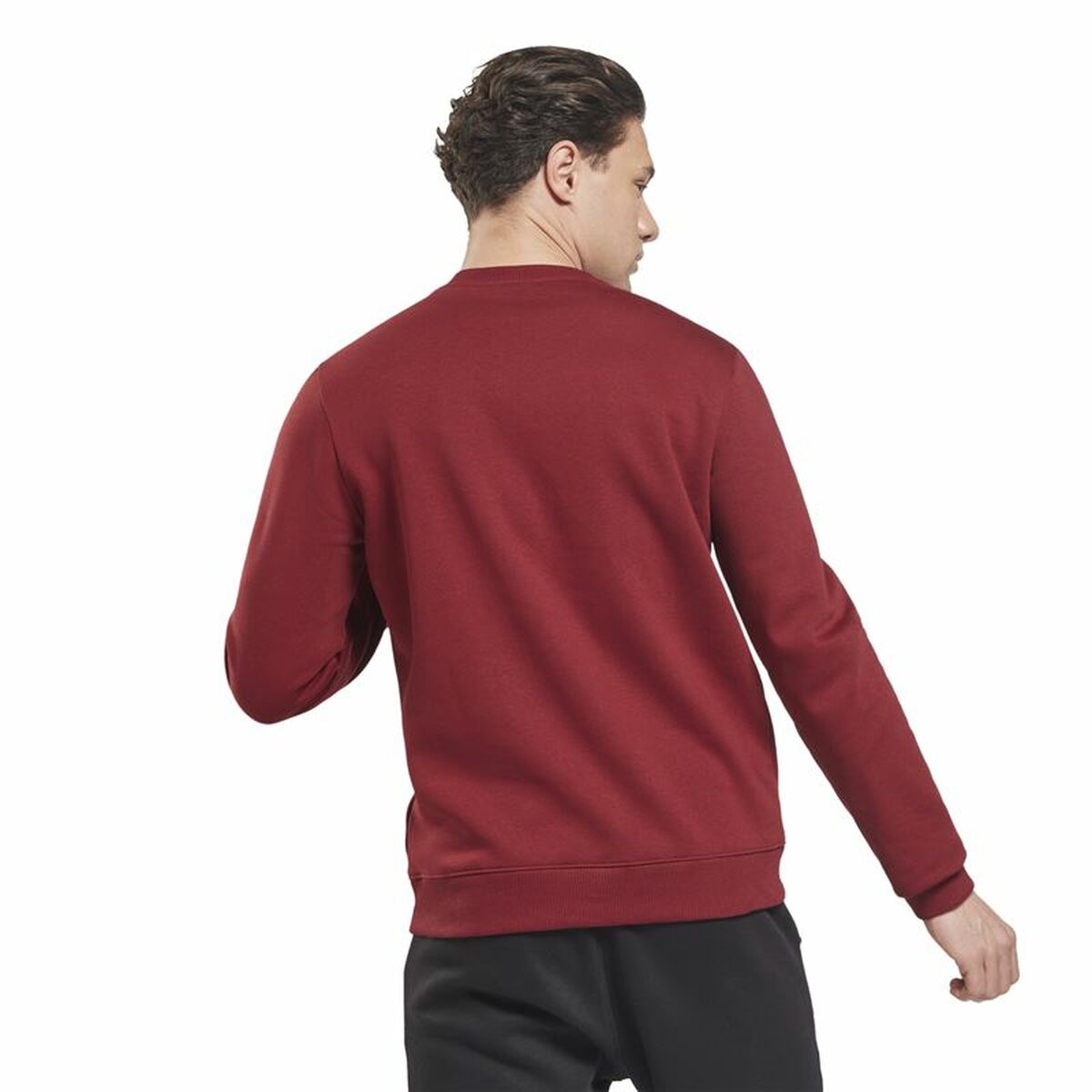 Felpa senza Cappuccio Uomo Reebok Vector Crew Rosso Granato Marrone