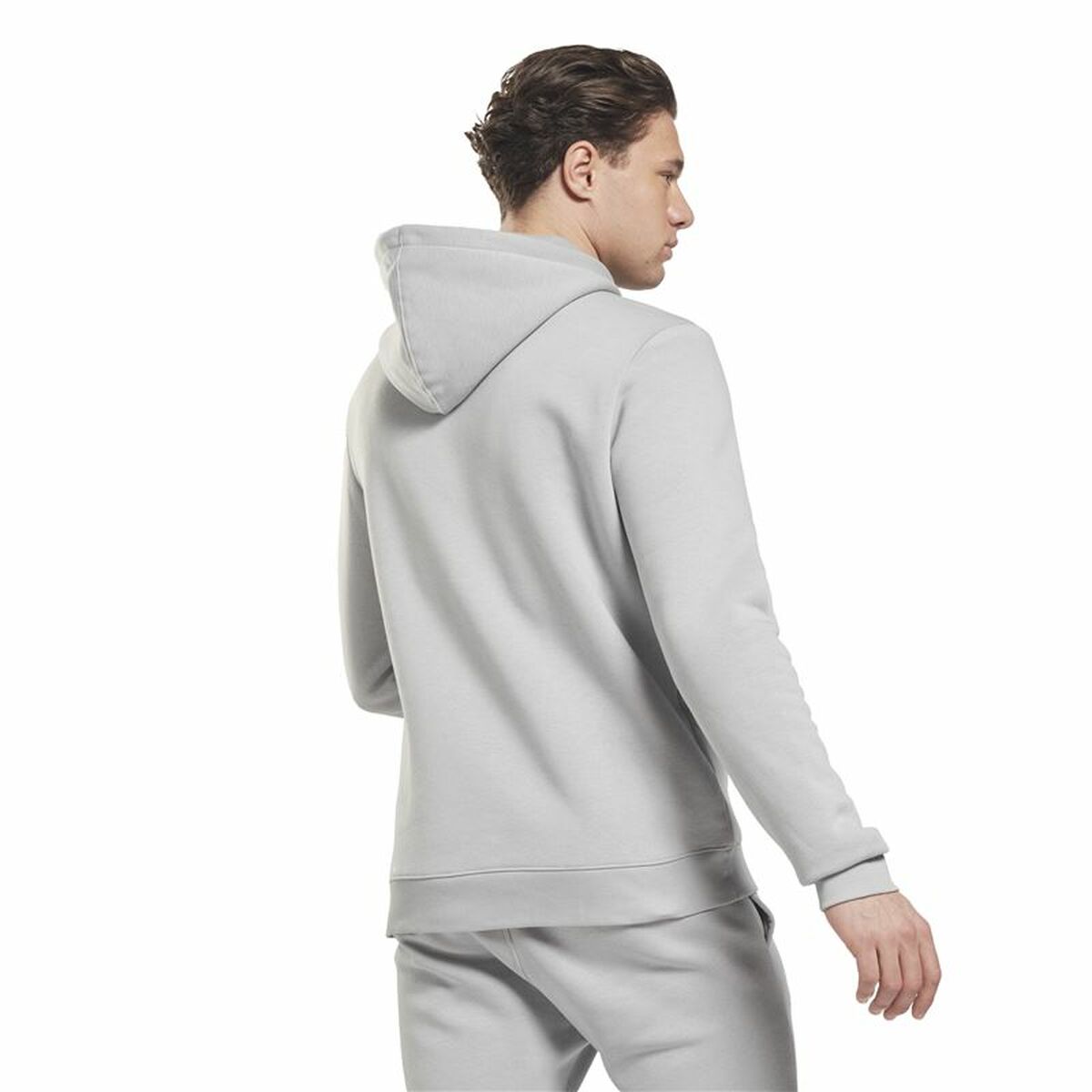 Felpa con Cappuccio Uomo Reebok Essentials Vector Grigio