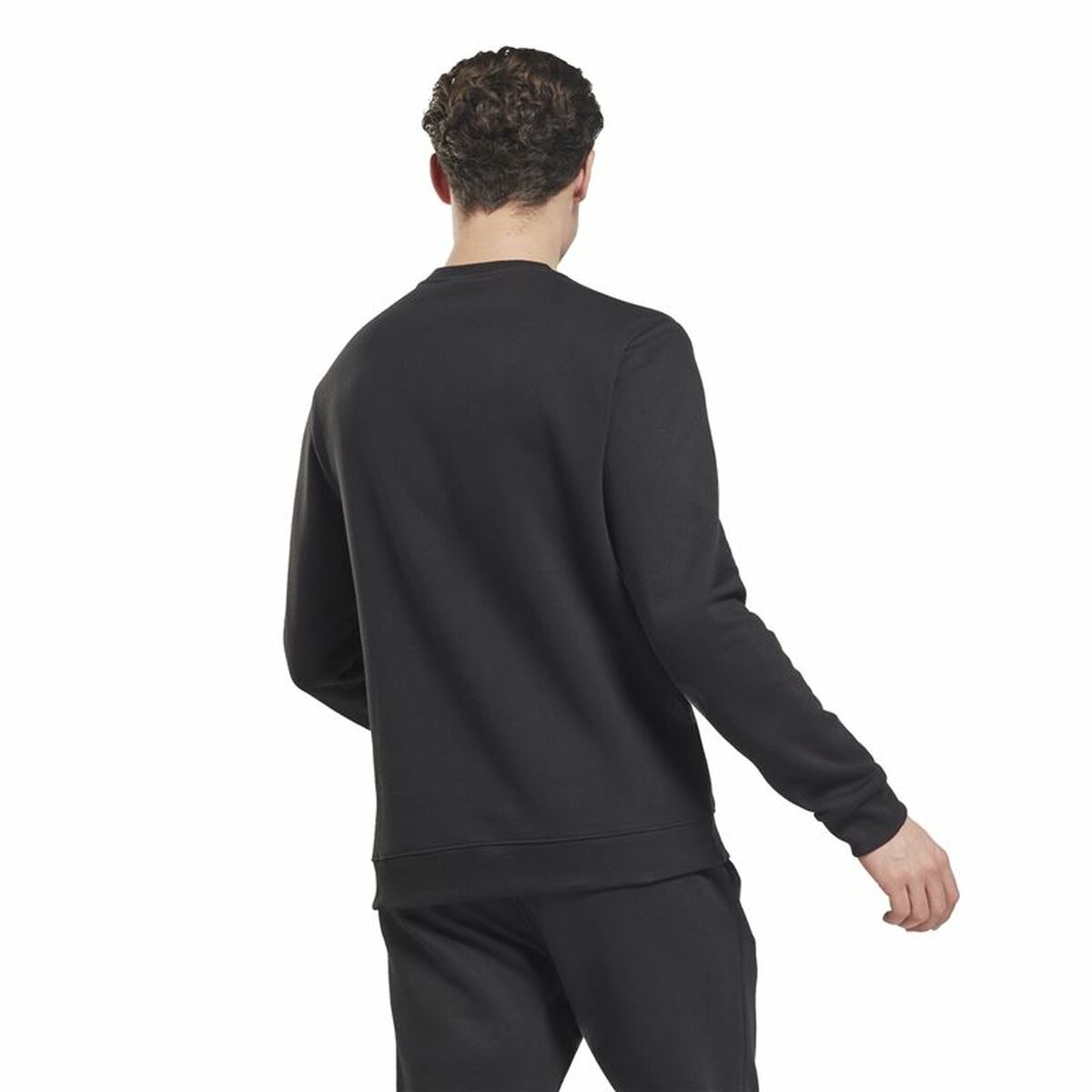 Felpa senza Cappuccio Uomo Reebok Essentials Vector Nero