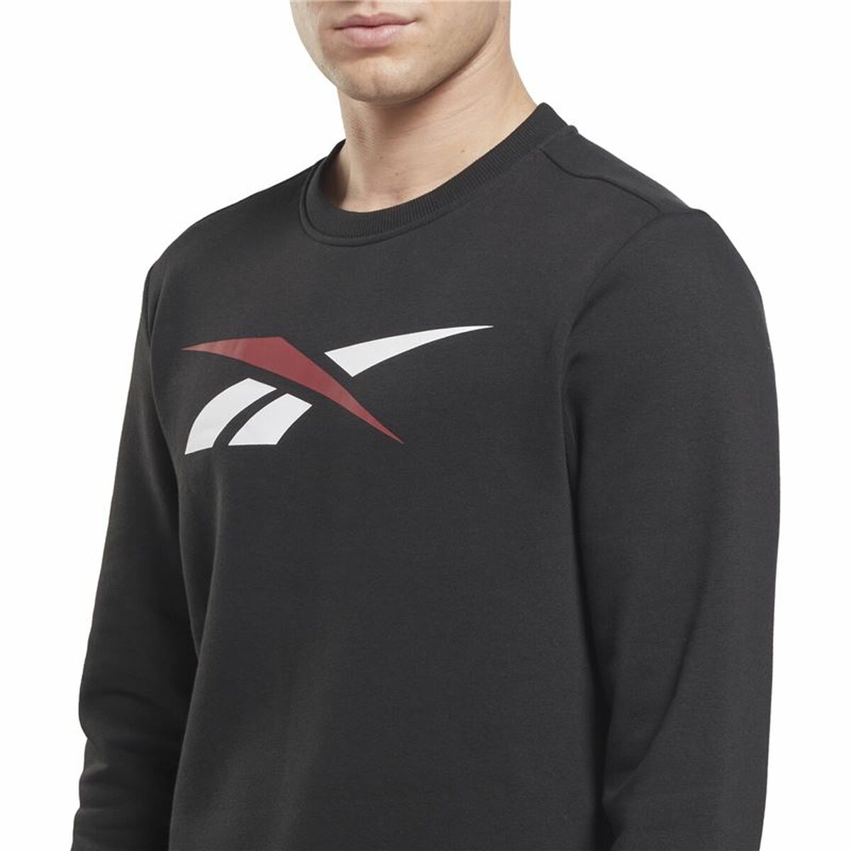 Felpa senza Cappuccio Uomo Reebok Essentials Vector Nero