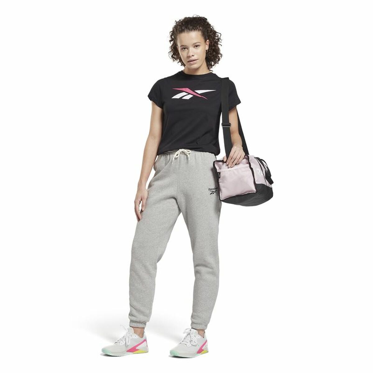Maglia a Maniche Corte Donna Reebok Vector Nero
