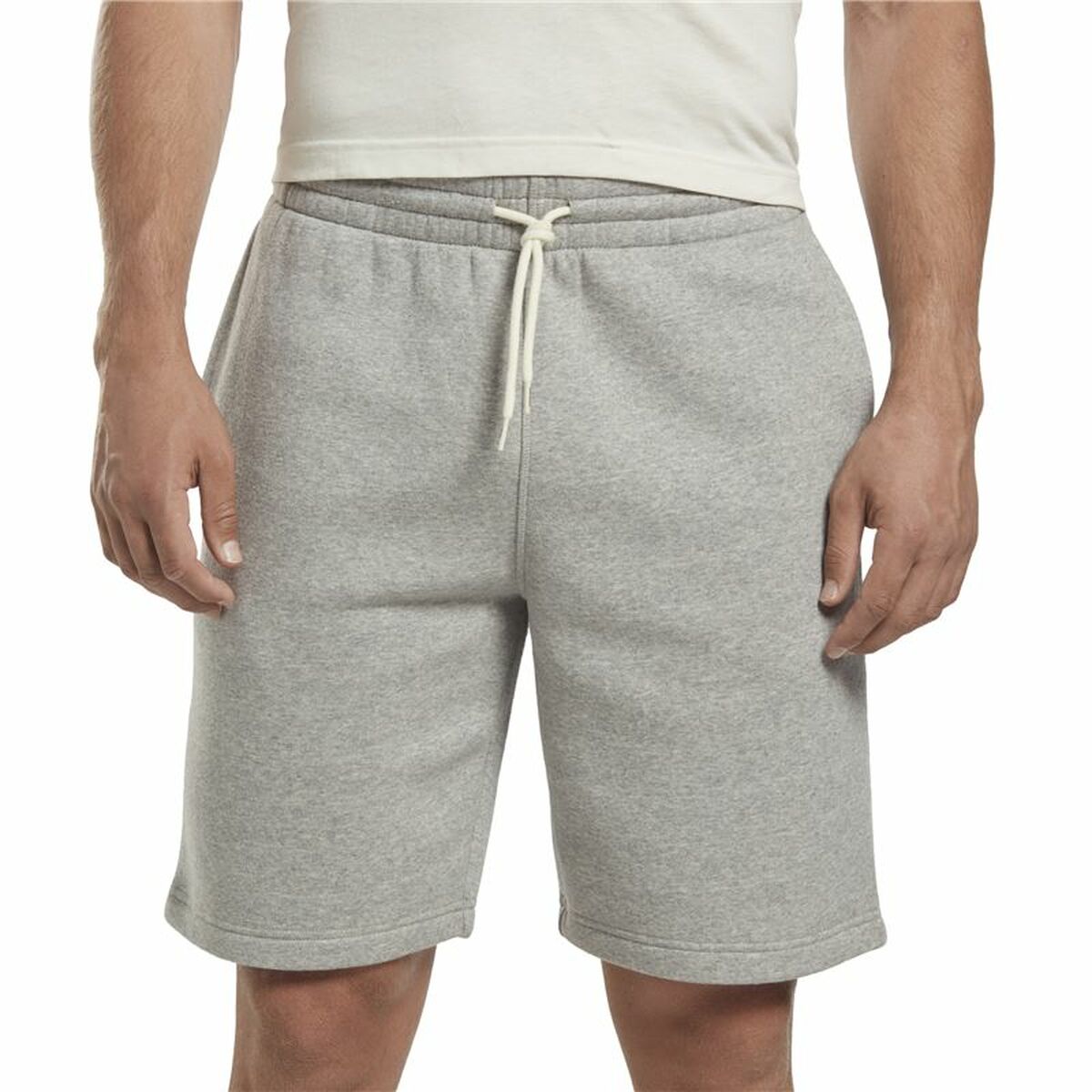 Pantaloni Corti Sportivi da Uomo Reebok Identity Fleece Grigio