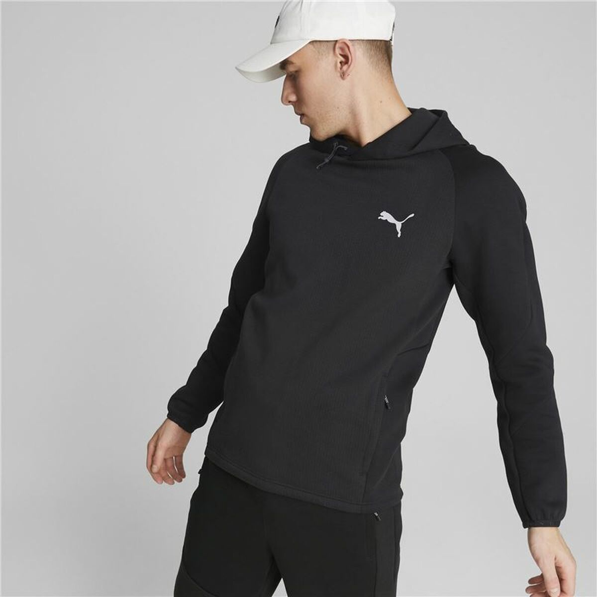 Felpa con Cappuccio Uomo Puma Evostripe Nero