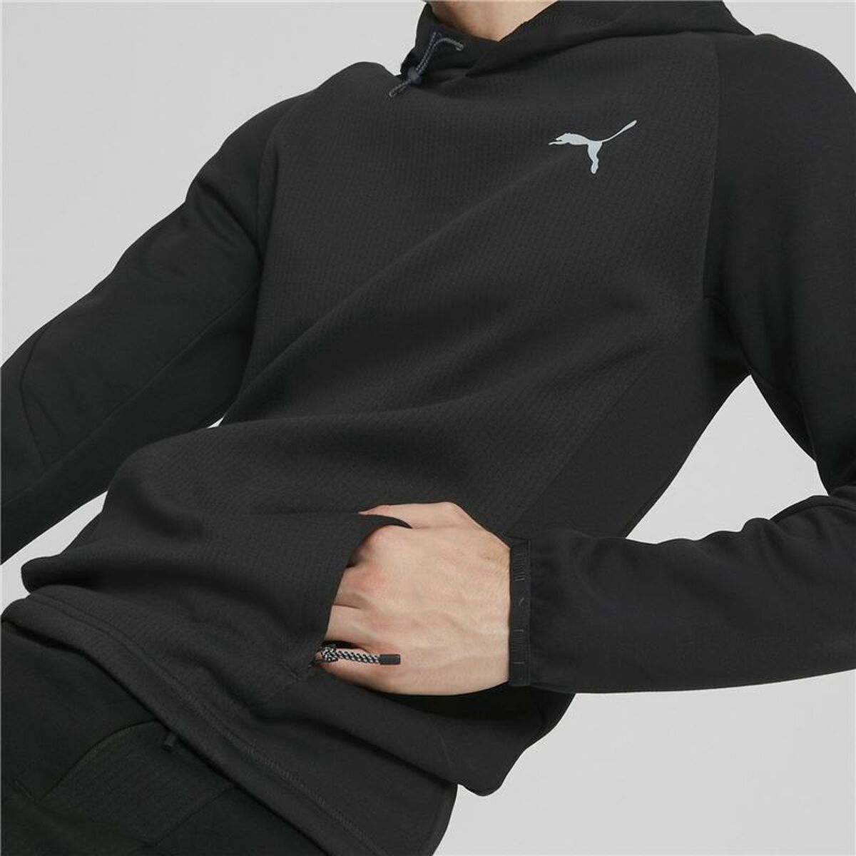 Felpa con Cappuccio Uomo Puma Evostripe Nero