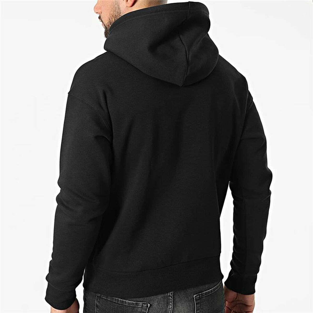 Felpa con Cappuccio Donna Reebok Doorbuster Identity Nero