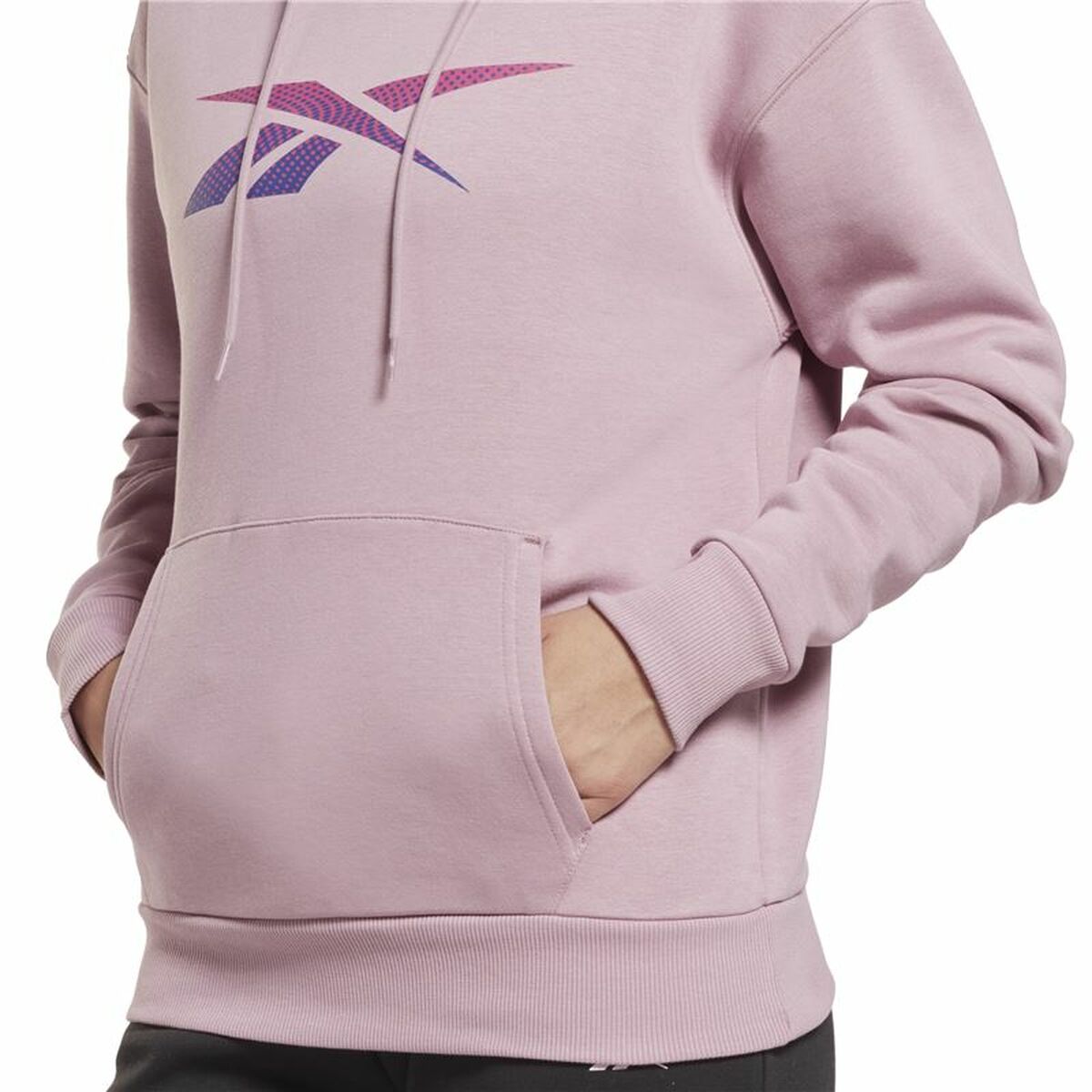 Felpa con Cappuccio Donna Reebok  Vector Graphic  Multicolore
