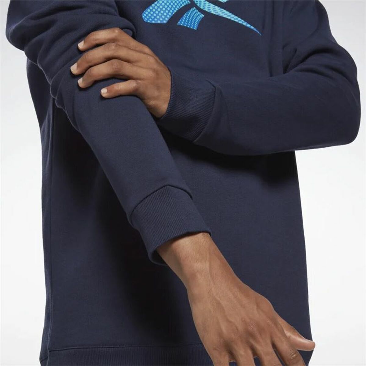 Felpa senza Cappuccio Uomo Reebok Identity Fleece Crew Blu scuro