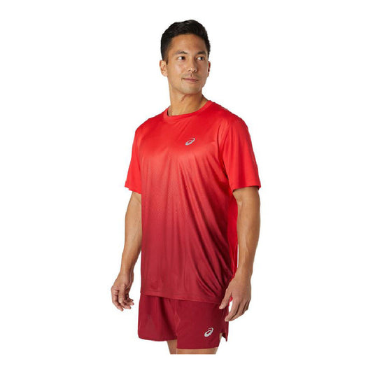 Maglia a Maniche Corte Uomo Asics Kasame Rosso