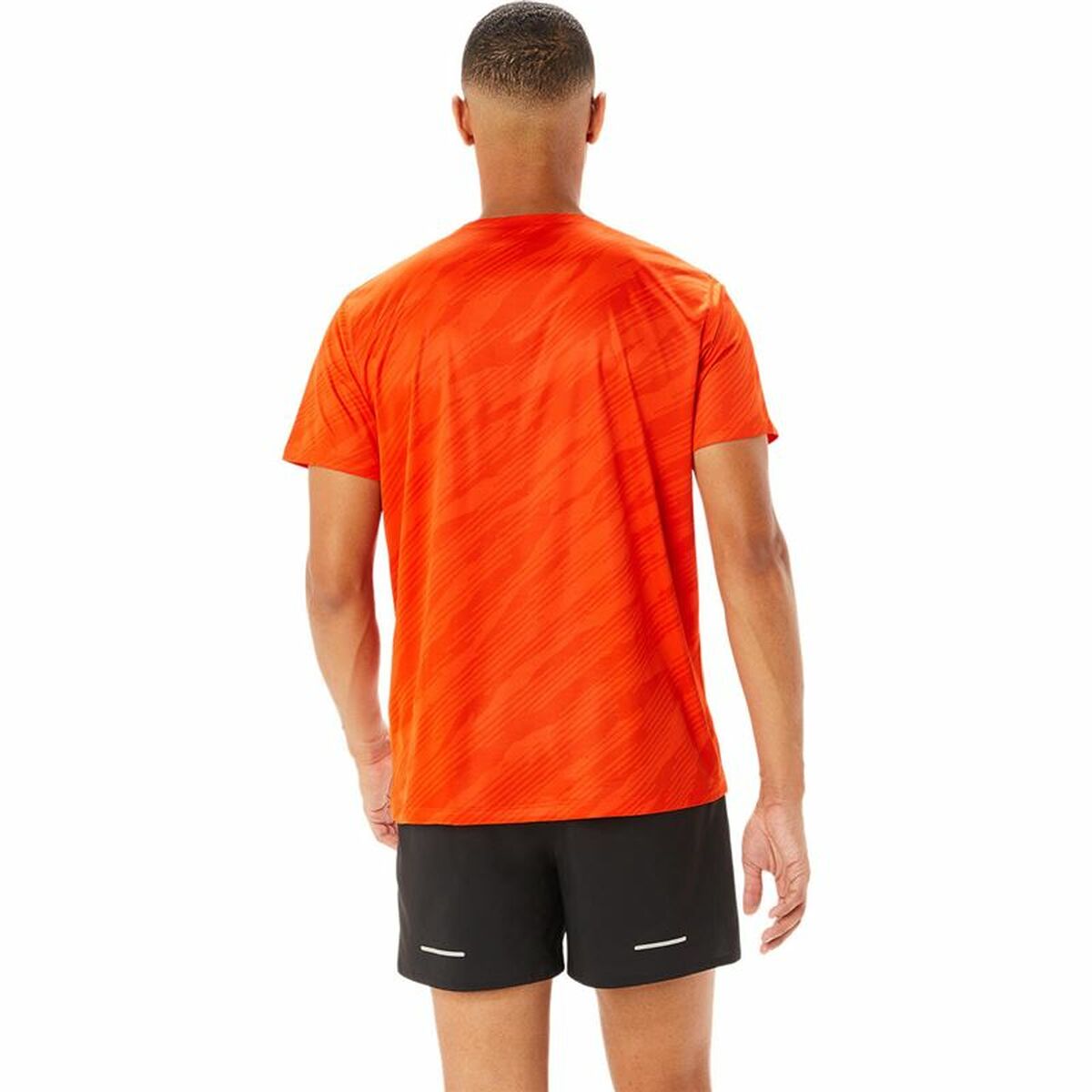 Maglia a Maniche Corte Uomo Asics Core All Over Print Arancio