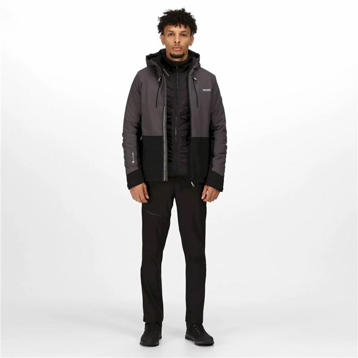 Giacca Sportiva da Uomo Regatta Highton Str III Grigio scuro Con cappuccio