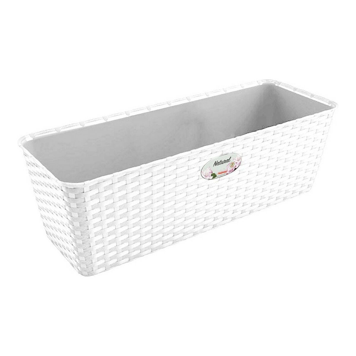 Vaso rettangolare da Balcone Stefanplast Bianco Plastica 13 x 11 x 28,5 cm