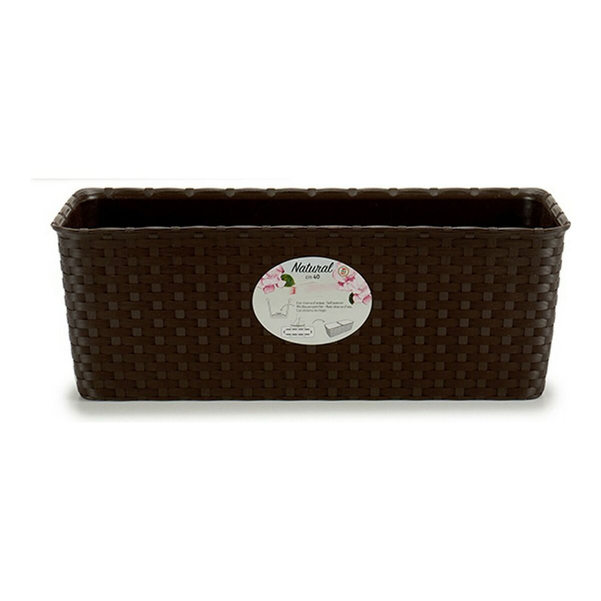 Vaso rettangolare da Balcone Stefanplast 73701 Cioccolato Plastica