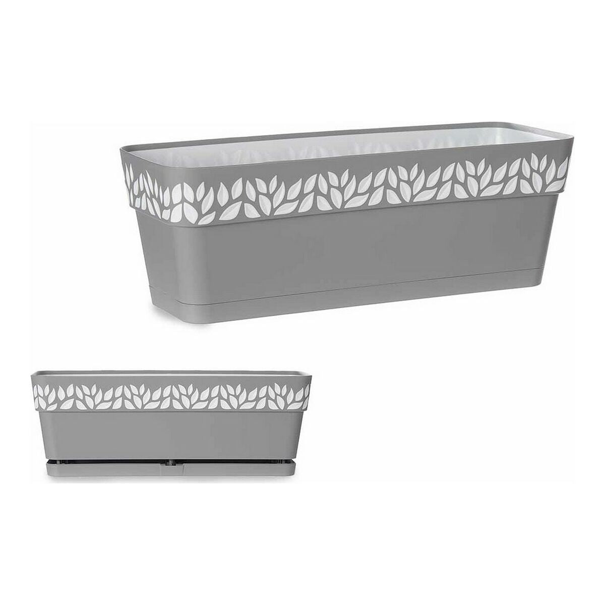 Vaso Autoirrigante Stefanplast 3920521 Grigio Bianco Plastica
