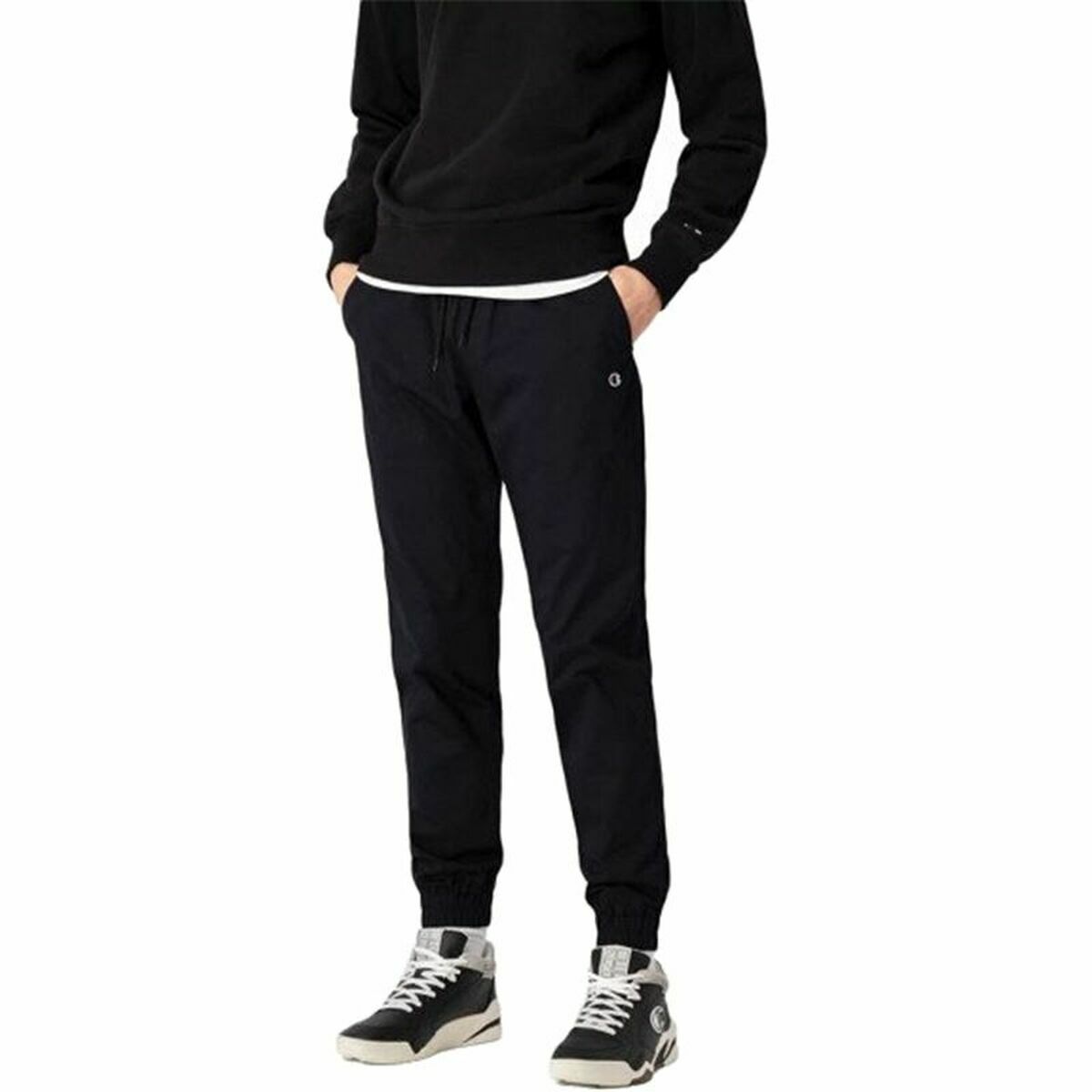 Pantalone Lungo Sportivo Champion Rib Cuff  Nero Uomo