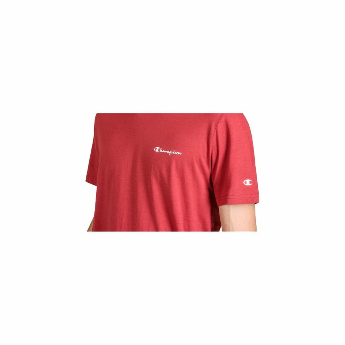 Maglia a Maniche Corte Uomo Champion Crewneck Rosso
