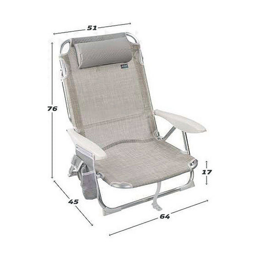 Sedia da Spiaggia Colorbaby Grigio 51 x 45 x 76 cm