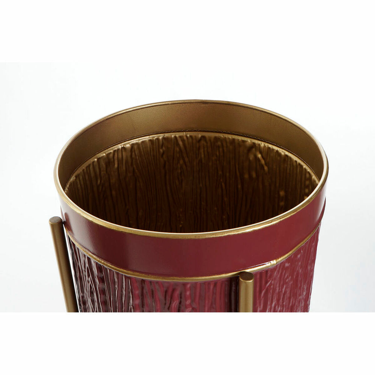 Vaso DKD Home Decor 30 x 30 x 53,5 cm Dorato Metallo Rosso Granato Marrone scuro (2 Unità)