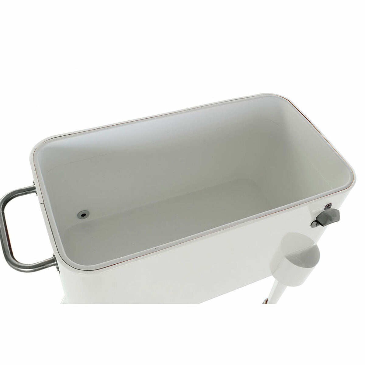 Frigo Portatile DKD Home Decor Bianco Con ruote Acciaio PP (56 L) (74 x 43 x 80 cm)