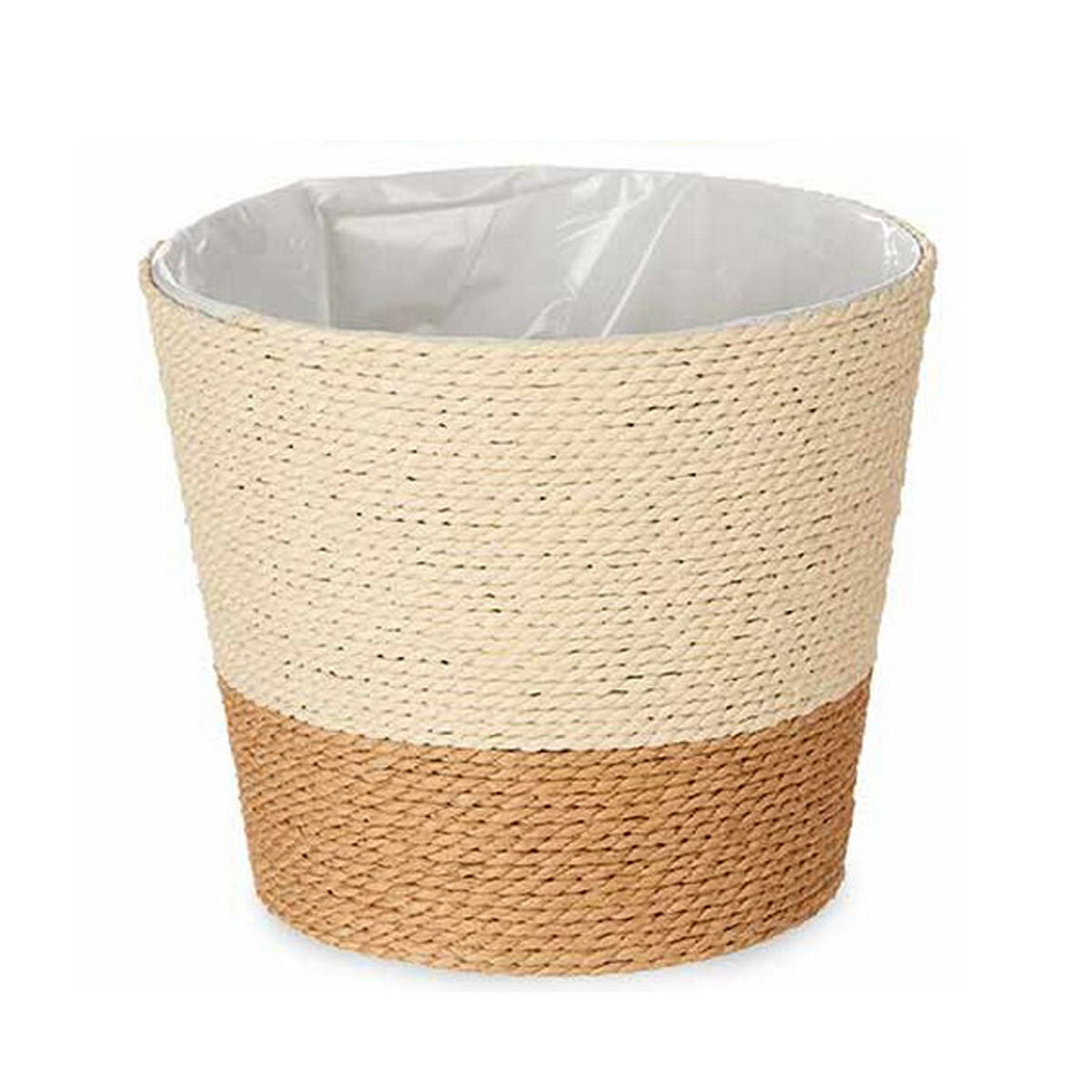 Vaso Naturale Marrone Corda Plastica 18 x 17 x 18 cm