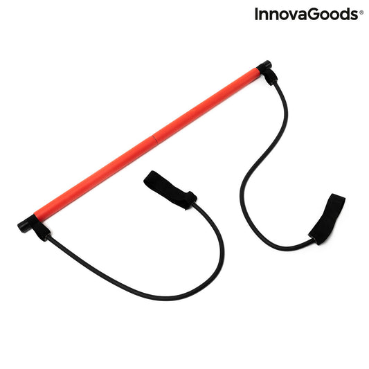 Barra da Fitness con Bande Elastiche e Manuale per gli Esercizi Resibar InnovaGoods V0103467 Nero (Ricondizionati B)